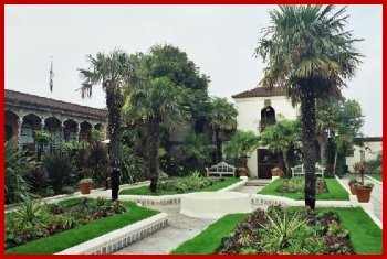 A view of the Spanish garden on the Derry and toms roof.